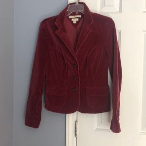 Wine Res Velevet Blazer